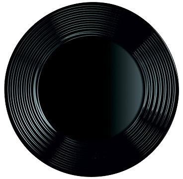 Arcoroc ARC L7611 Harena Assiette plate en verre opale Noir 25 cm