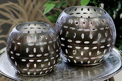 Casablanca Windlicht Fleur Met,dk.braun gebür