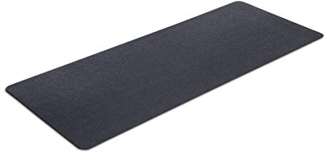 MOTIONTEX Trainingsgeräte-Matte für Unterstationäre Fahrräder, Spin-Bike, Fitnessgeräte, Heim-Fitnessstudio, Bodenschutz, 61 x 152,4 cm, Schwarz