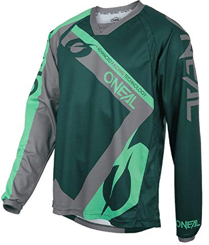 O'NEAL | Motocross-Shirt Langarm | MX MTB Mountainbike | Leichte Materialien, Atmungsaktives Material, Bequeme & lockere Passform | Element FR Jersey Hybrid | Erwachsene | Grün Mint | Größe S
