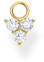 Thomas Sabo Einzel Ohrring Anhänger weiße Steine gold vergoldetes Silber EP008-414-14