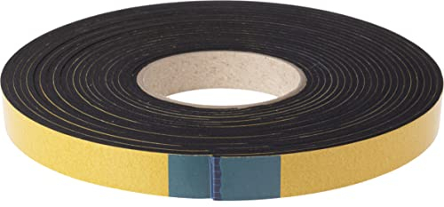 RS PRO EPDM Schaumstoff Klebeband, Schwarz, Stärke 3mm, 20mm x 10m, Packung a 10 Meter
