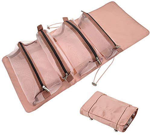 Kosmetiktasche Damen, Große Kulturtasche Kosmetiktasche Faltbare Reisetasche Abnehmbare Make-up-Tasche Organizer Wasserdicht