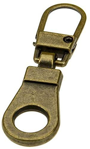 Ersatz-Zipper für Reißverschlüsse Reißverschluss Griff (altmessing, 1 Stück)