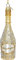 SIKORA BS555 Champagner Flasche Christbaumschmuck Glas Figur Weihnachtsbaum Anhänger