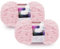 2x50G Rosa Kunstfell-Garn Handstrickgarne, Plüschgarn Häkelgarn Wolle Zum Häkeln, Handstrickgarn Baumwollgarn für Häkeln und Kunsthandwerk Pflegeleichte hochwertiges Schnellstrickgarn