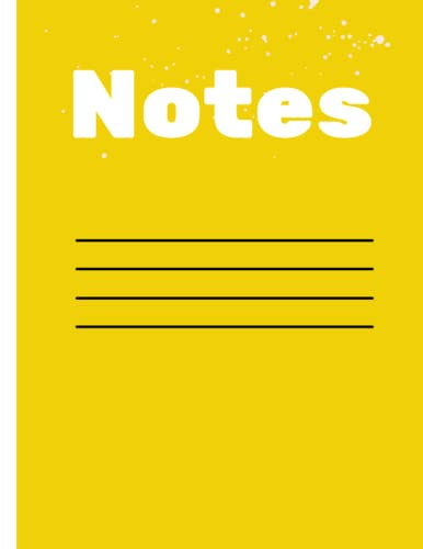 80 Page Yellow Lined Notebook: Paperback