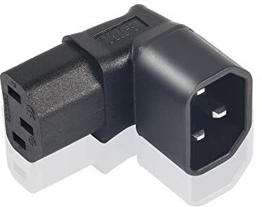 YAODHAOD IEC 320 da C14 a C13 90 gradi in basso angolo retto maschio a femmina PDU alimentazione UPS adattatore di prolunga adattatore presa per presa computer TV LCD LED parete (IEC 320 da C14 a C13)