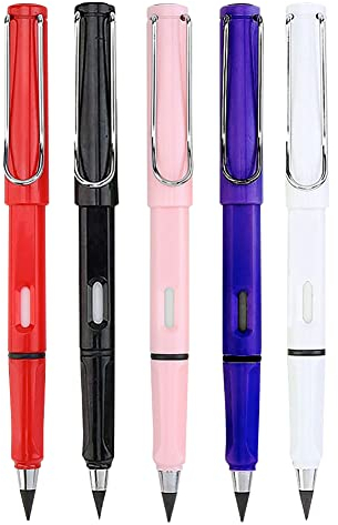 Ewig Bleistifte, Tintenlose Bleistifte Ewig, Bleistift Ohne Spitzen, Tintenloser Bleistift, Dauerbleistift, Wiederverwendbar Everlasting Pencil, Magic Pencil Bürobedarf Schülerstift 5er-Pack