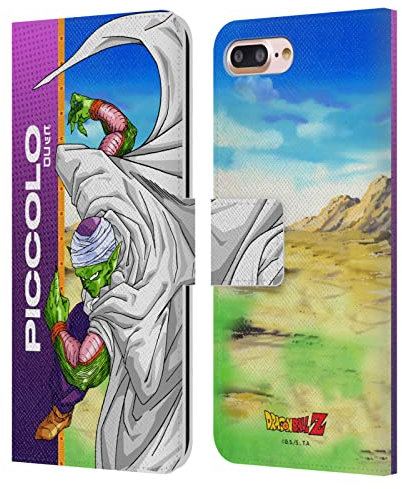 Head Case Designs Officially Licensed Dragon Ball Z Piccolo Saiyan Arc Characters Leather Book Wallet Case Cover Compatible With Apple iPhone 7 Plus/iPhone 8 Plus