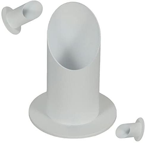 XINCHEN Kerzenständer Kommunionkerze 4 cm Weiß Kerzenständer aus Metall Kerzenhalter Metall für Taufkerze Taufkerzenständer,Stabkerze,Kommunionkerze Deko Stabkerzenhalter Deko