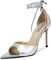 QUEEN HELENA Scarpe con Tacco Alto a Spillo Eleganti con Lacci Donna (Argento, Numeric_38)