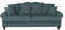 Furn.Design Sofa in blau/grün Mikrofaser Couch 3,5-Sitzer Wohnzimmergarnitur im Landhaus-Stil 230 cm Adelina (Blaugrün)
