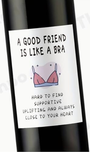 CAA Trading™ Good Friend Funny Novelty Wine Bottle Label Sticker Alcohol Label Best Friend Special Friends Colleague (1 Label Sticker)