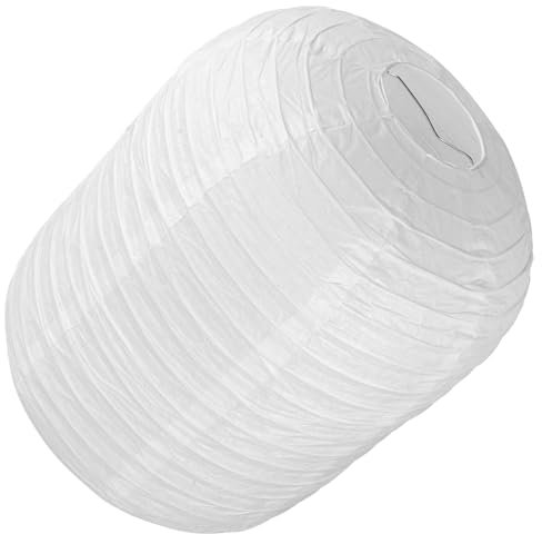 Garneck 35cm Abat-Jour De Lanterne En Papier Lanterne Japonaise Blanche Abat-Jour Cylindrique Décorations De Fête Chinoises En Papier Suspendue Pour Plafond Décoration D'intérieur