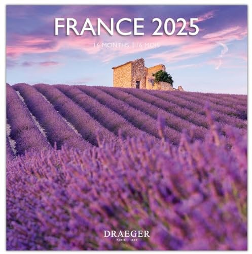 DRAEGER PARIS 1886 - Großer Wandkalender 29 x 29 cm 2025 – 7 Sprachen – September 2024 bis Dezember 2025 – 12 Fotos in verschiedenen Themen erhältlich – Frankreich – Note Termine, Geburtstage