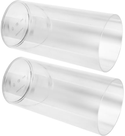 Gogogmee 2St Transparente zylindrische Vase Weithalsvase runde Vase Hochzeitsvase Tischdekoration Vase blumenvase kleine Vase Blumenbehälter Vase für Blumenarrangements das Haustier