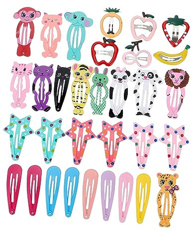 BESTonZON 60piezas Horquillas De Cabello De Animales y Estrellas Accesorios Infantiles Para Peinados Cumpleaños y
