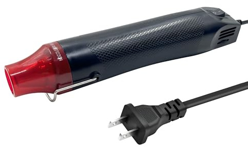 Mini Heat Gun for Crafting, 300W Heat Gun with Variable Temperature Settings Fast Heat Hot Air Gun Tool for Crafting, 6.56Ft Long Cable Heat Gun for Craft Dryer, Drying Paint, Shrink Tubing - Black