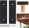VoTwoofv Pergola Flache Klammern, 25,4 x 7,6 cm, I-Form, gerade Verbindungsklammern für 4 x 4 oder 6 x 6 Holz, robuste Reparaturplatte für Pavillon, Veranda, Traversenrahmen, Blockhütten, 2 Stück