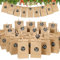 BOOMTOP 2024 Adventskalender zum Befüllen 24 Tüten Kraftpapier Papiertüten mit Zahlen Aufkleber 1-24 Weihnachten Tüten Geschenktüte Weihnachtskalender zum Selber Basteln mit Klammern und Juteschnur