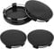 MLLAS 4 Stück Auto Radnabenkappen für MINI Cabrio R52 R57 F57 / Roadster R59 R60 F60 R61,Universal Nabendeckel Staubdicht Wasserdicht Radnabenabdeckung Zubehör,Black-60mm