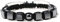 SHGDAIO Natursteinarmbänder, geflochtenes schwarzes Magnetarmband, verstellbare Armbänder für Männer, 18 cm