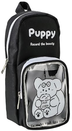 Gsrhzd Mäppchen, Federmappe, Große Kapazität Schlamppermäppchen, Unisex Mäppchen Aesthetic, Niedlich Federpenal, Federmäppchen Erwachsene, für Schule Büro Mädchen Damen Student, Schwarz