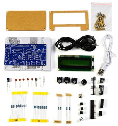 Fangxuee CW Morsecode-Decoder Bausatz zum Selbermachen, CW Trainer Morsecode-Decoder, Bausatz für Elektronische Komponenten zum Selbermachen mit Digitalem LCD