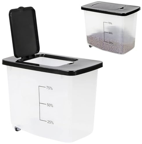 Pet Food Storage Container – 30L/13Kg Dog Food Storage Container with Wheels & Airtight Flip Top Lid – Dog Food Bin for Dry Dog & Cat Food, Birdseed, Rabbit Food - Keeps Food Fresh & Pest-Free