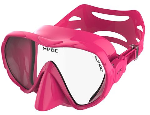 SEAC Rondò, Maschera Frameless Monovetro in Silicone per Immersione e snorkeling, Volume Ridotto, Idrodinamica, Ultraleggera