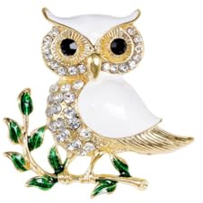 ARFUKA Brosche Anstecknadel Brosche Strass Eulel Stecknadel Pins Set für Kleidung Taschen Jacken Damen und Herren