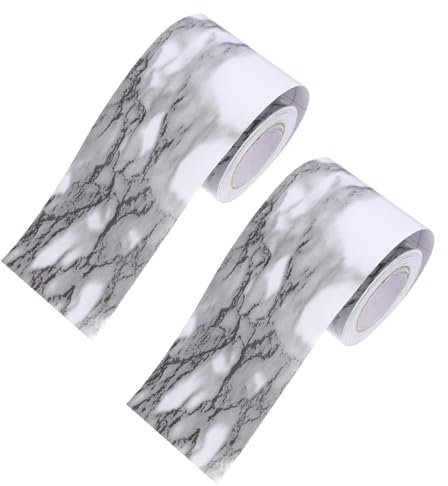 HYTROVE 2 Rollen Flexible Selbstklebende Sockelleistenabdeckung aus Pvc Weiße Fußleistenabdeckungen für Wohnraum und Eingangskorridore Einfache Anwendung und Edles Design