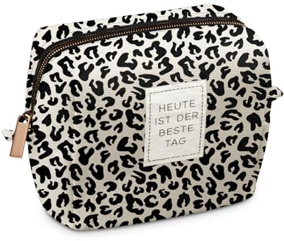 Grafik Werkstatt Kosmetiktasche | Make-Up | Schminktasche | schwarz-weiß | Heute ist der Beste Tag