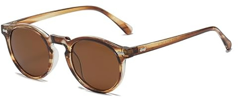 EJDHA Lunettes de soleil rondes, lunettes de soleil classiques, universelles pour hommes et femmes, protection UV pour l'extérieur