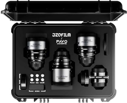 DZOFILM Pavo 2X Anamorphot 3-Objektiv-Set (32/55/100mm T2.1/T2.4) für PL/EF-Mount (S35) (DZO-PAB3PLMB)