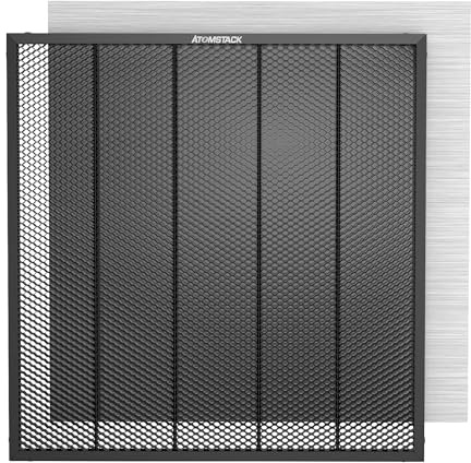 ATOMSTACK F4N Honeycomb Waben Laserbett 400x400mm für Laser Graviermaschine und schneider, Waben-Arbeitstisch mit Metallplatte, schnelle Wärmeableitung und Tischplattenschutz