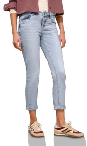 Street One Studio Damen Mid Waist Slim Leg Jeans im Casual Fit 3817576