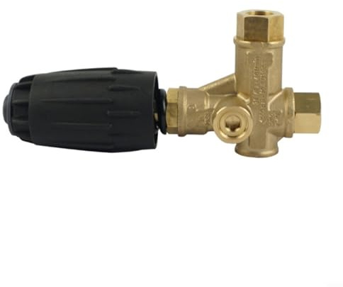 KiraKira VRT3 Druckventil für Waschmaschine, Entladerventil mit Schalter, 140 bar 40 LPM Bypass-Ventil, Hochtemperaturwasser bis 90 °, Messing- und Stahlkonstruktion, 3/8 Zoll