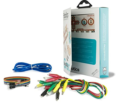 Ebotics Croc and Play Kit de Creación Interactiva, Placa Educativa STEM con 17 Entradas, Compatible con Mac OS, Windows, Linux y Android OTG, Kit para Robótica, Arte Digital y Proyectos Creativos