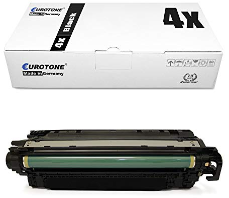 4X Eurotone kompatibler Toner für HP Laserjet Enterprise Color Flow MFP M 575 wie CE400A 507A Black