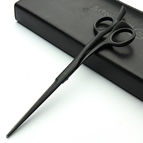 6.0 Zoll Friseurschere Friseursalon High-End Friseurschere Haarstyling Schere gemacht Schlankes Design (Schwarz)