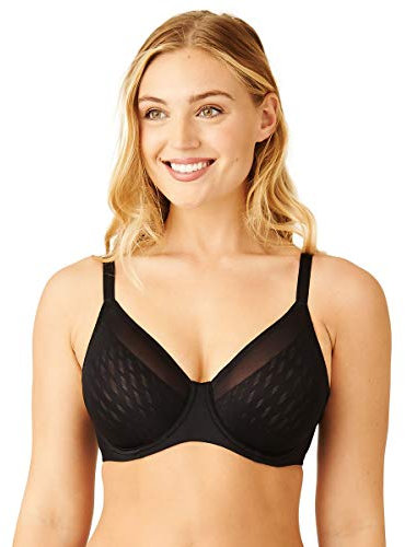 Wacoal Women's Elevated Allure Unlined Full Coverage Underwire Lifting Bra, 855336, Black, 40F