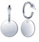 Feilok Damen Edelstahl Ohrringe Mode Ohrringe Kreis Metall Disc Cutout Ohrstecker mit Anhänger Geometrische Runde Ohrschmuck Silber