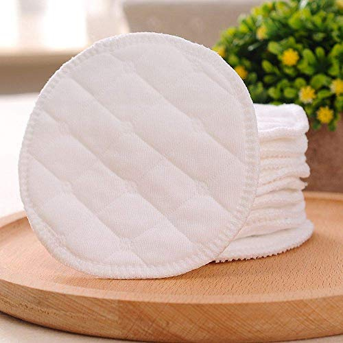 Reusable 100% Cotton Make Up Pads Facial Cleanser Wipes Washable + Storage Bag … (10 Pads + Bag)