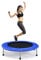 COSTWAY φ97cm Mini Trampolin, Fitness-Trampolin faltbar, Kindertrampolin bis 150kg belastbar, Gartentrampolin Indoor für Kinder und Erwachsene (Blau)