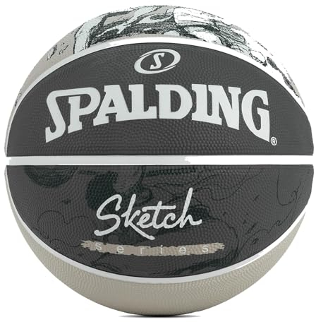 Spalding Sketch Jump Ball 84382Z, Unisex basketballs, Black, 7 EU