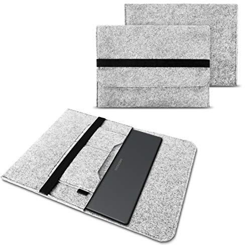 NAUC Laptoptasche kompatibel für Medion Akoya E14412 Notebook Tasche Laptop Cover Sleeve Hülle strapazierfähiger Filz Case, Farbe:Hellgrau