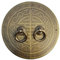 Chinois Vintage Style Style Tiroir Tiroir Poignées de tiroir Meubles Cuisine Poignées de porte, une paire de plaque ronde en laiton antique Poignée de poignée armoire armoire armoire pure cuivre vinta