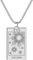 QIAMNI Edelstahl Tarotkarten Halskette Mond Stern Sonne Anhänger Astrologie Weissagung Magie Amulett Halskette Damen Herren Schmuck (Silver-The Star)